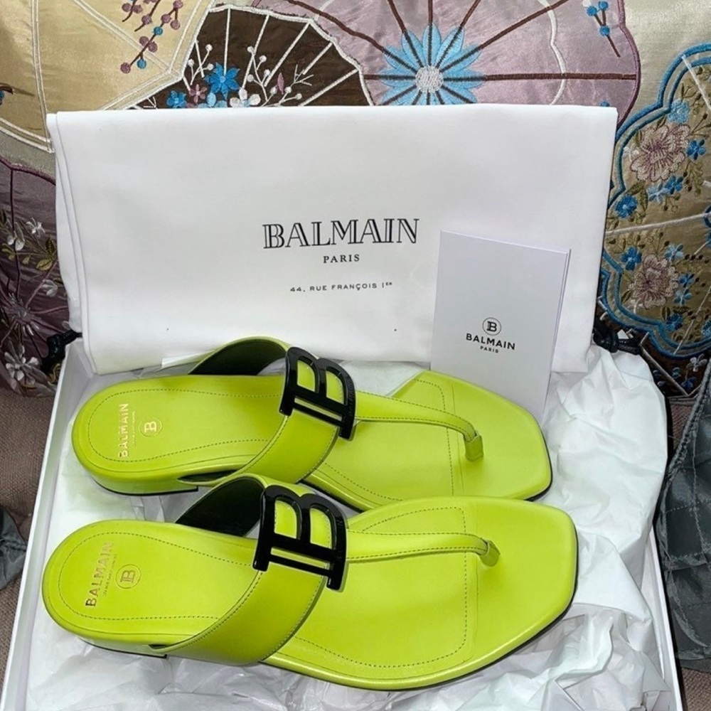 Balmain Sofia Flat Sandals, size 6.5